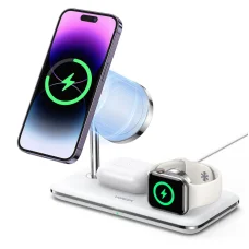 UGREEN CD278 3 az 1-ben vezeték nélküli töltőállomás, 25W, 1.67A, fehér MFi