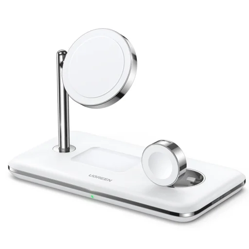 UGREEN CD278 3 az 1-ben vezeték nélküli töltőállomás, 25W, 1.67A, fehér MFi - 2