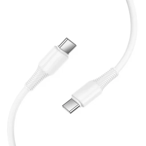 USB-C to USB-C Kábel Hoco X120, 60W, 3A, 1m, Fehér - 2