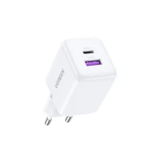Fali töltő UGREEN X516, 30W, 3A, 1 x USB-A - 1 x USB-C, Fehér