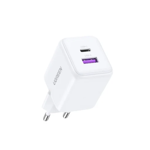 Fali töltő UGREEN X516, 30W, 3A, 1 x USB-A - 1 x USB-C, Fehér - 1