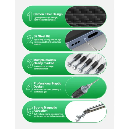 Csavarhúzó Relife RL-729A, 5 az 1-ben, - 4