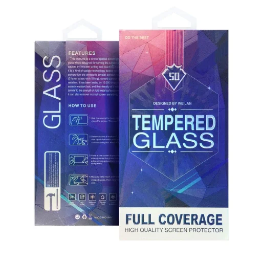 5D Teljes Felületű Tempered Glass - Xiaomi Redmi 14C üvegfólia fekete - 4