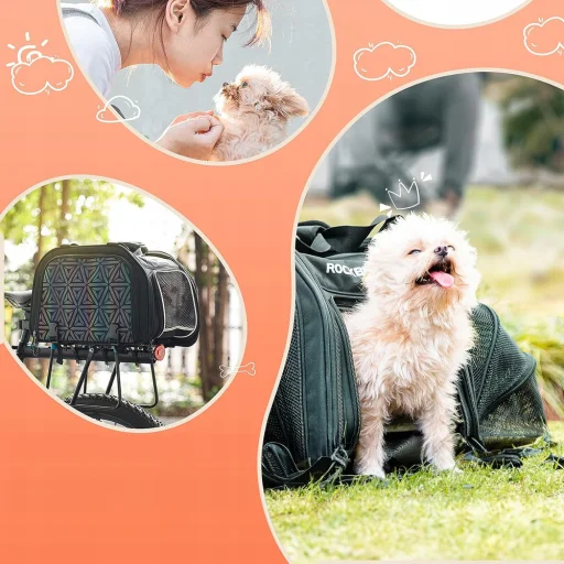 Rockbros 30140028001 szállító biciklis táska macskáknak és kutyáknak - fekete - 12