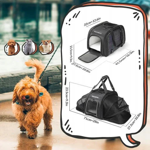 Rockbros 30140028001 szállító biciklis táska macskáknak és kutyáknak - fekete - 13