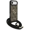 iPhone 17 Air Guess 4G Big Logo Cord Stap Crossbody tok, barna - 2