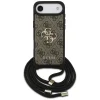 iPhone 17 Air Guess 4G Big Logo Cord Stap Crossbody tok, barna - 4