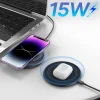 Wozinsky WLI-01Y 15W Qi Induktív Töltő USB-C Kábellel - Fekete thumbnail