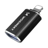 Wozinsky WALA-01 Lightning - USB-A OTG Adapter - Fekete thumbnail