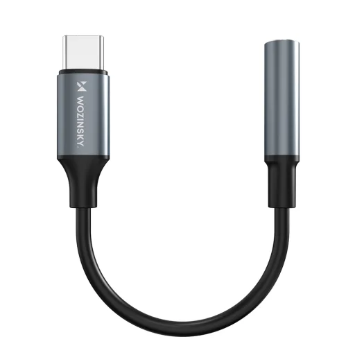 Wozinsky WACM-01 USB-C Adapter - 3.5mm Mini Jack - Fekete - 1