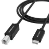 Wozinsky WKDDY1S USB-B - USB-C Cable 1m - Black thumbnail