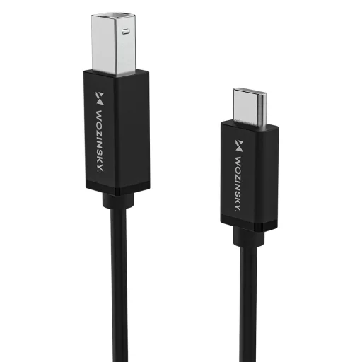Wozinsky WKDDY1S USB-B - USB-C Cable 1m - Black - 3