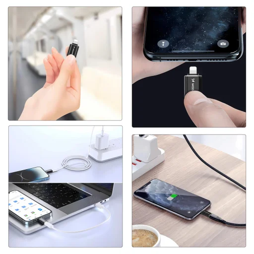 Wozinsky WALC-01 Lightning to USB-C Adapter - Fekete - 2