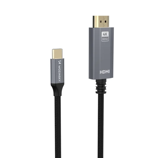 Wozinsky WCCH-01 USB-C - HDMI 4K 60Hz Kábel 1.8m - Fekete - 4