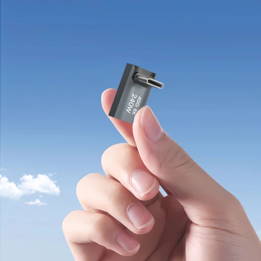 Wozinsky WPKF-01 szögletes USB-C - USB-C 40Gb/s 240W 8K OTG adapter - szürke - 6