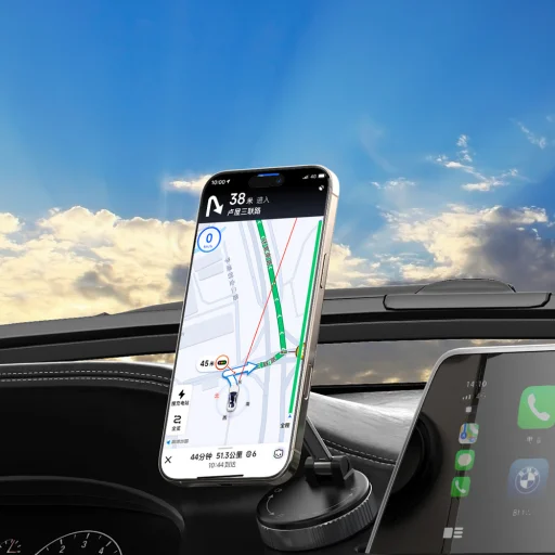 Wozinsky WUSM-01 mágneses autós telefontartó műszerfalra/szélvédőre - fekete - 7