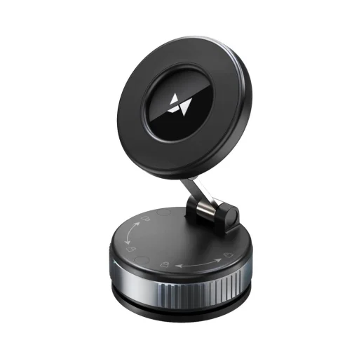 Wozinsky WUSM-01 mágneses autós telefontartó műszerfalra/szélvédőre - fekete - 1