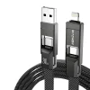 BlitzWolf BW-HDC7 4 az 1-ben USB-C+USB+Lightning kábel 240W 1,2m (fekete) - 2
