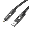 BlitzWolf BW-HDC7 4 az 1-ben USB-C+USB+Lightning kábel 240W 1,2m (fekete) - 3