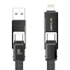 BlitzWolf BW-HDC7 4 az 1-ben USB-C+USB+Lightning kábel 240W 1,2m (fekete)
