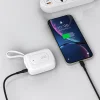 Powerbank Dudao K32 10000 mAh beépített USB-C/Lightning kábellel - fehér thumbnail