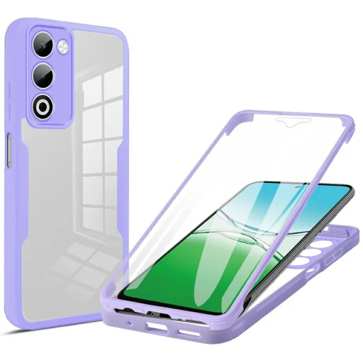 Oppo A5 4G Techsuit - ColorVerse 360 Series + Képernyővédő - Purple tok - 1