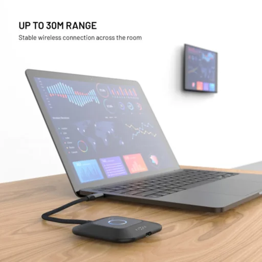 Fixed Wireless HDMI Extender AirLink (FIXA-AL-BK) - Plug&Play, 1080p Full HD, USB-C PD100W - Fekete - 2