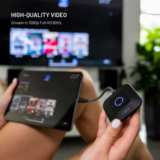 Fixed Wireless HDMI Extender AirLink (FIXA-AL-BK) - Plug&Play, 1080p Full HD, USB-C PD100W - Fekete - 3