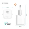 Fixed Wall Charger Mini (FIXCG30M-CC-WH) GaN Type-C PD 3.0 30W Kompakt Kivitel, Type-C Kábellel, 1m Fehér thumbnail