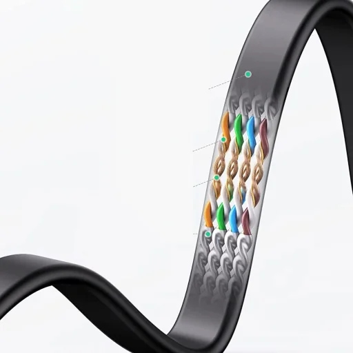 Ugreen NW102 50179 flat LAN Ethernet cable Cat. 6 12m - black - 7