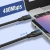 Ugreen US286 USB-C - USB-C PD QC 3A 480Mb/s 2m kábel - fekete thumbnail