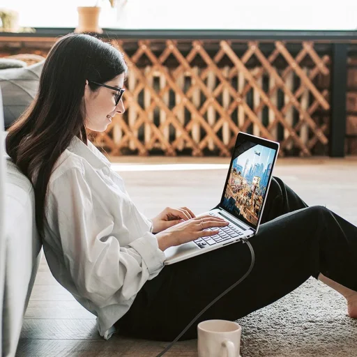 Ugreen LAN kábel Ethernet Cat.8 U/FTP lapos 2m fekete (NW134), Hálózati Kábelek - 6