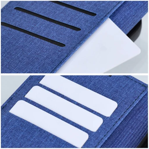  Samsung Galaxy A56 5G kék GOMMA fliptok - 8