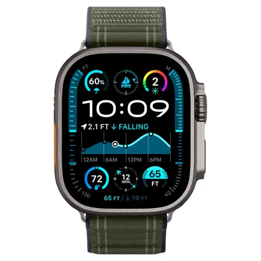 Apple Watch 8 / 9 / 10 / 11 / SE / Ultra (44 / 45 / 46 / 49 mm) Spigen Wbf0 Szíj Zöld - 2