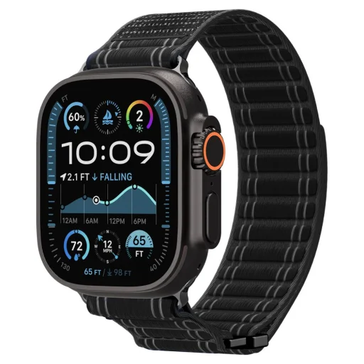 Apple Watch 8 / 9 / 10 / 11 / SE / Ultra (44 / 45 / 46 / 49 mm) Spigen WBF0 szíj Fekete - 11