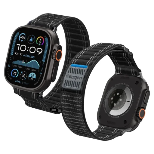 Apple Watch 8 / 9 / 10 / 11 / SE / Ultra (44 / 45 / 46 / 49 mm) Spigen WBF0 szíj Fekete - 1