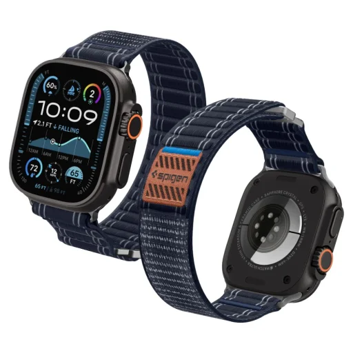 Apple Watch 8 / 9 / 10 / 11 / SE / Ultra (44 / 45 / 46 / 49 mm) Spigen Wbf0 Navy szíj - 1