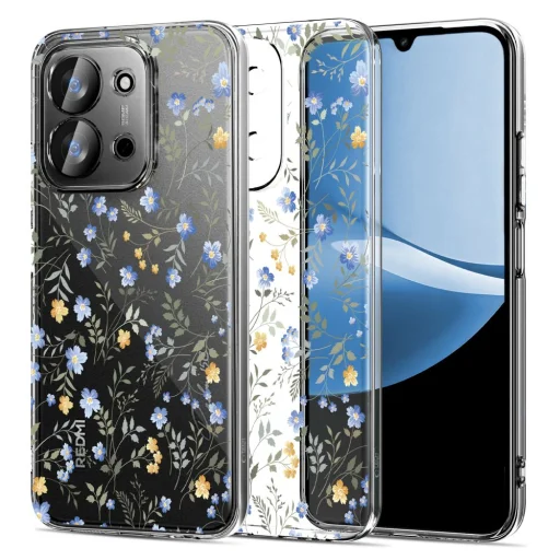 Xiaomi Redmi 15C 4G / Poco C85 4G tok Tech-Protect FlexAir Tavaszi virágok - 1