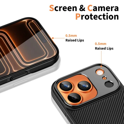 iPhone 17 Pro Tech-Protect Kevlar Aramid Magsafe fekete tok - 7