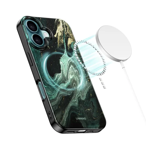 iPhone 16 Tech-Protect Lamano Magsafe Aura Zöld tok - 5