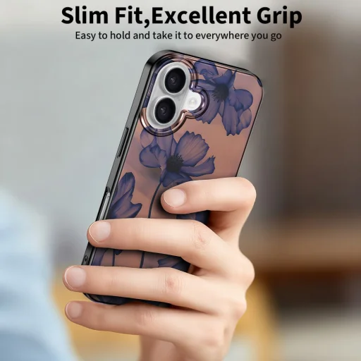 iPhone 16 Tech-protect Lamano Magsafe tok Bársony Éjszaka - 8