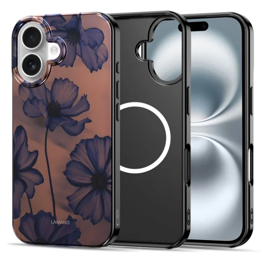 iPhone 16 Tech-protect Lamano Magsafe tok Bársony Éjszaka - 3