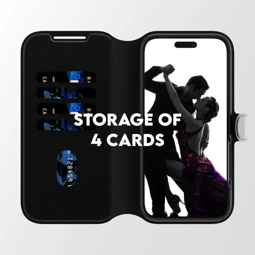 iPhone 17 Pro Max Fekete PanzerGlass® - CARE funkció MagSafe tok Tango Két-az-egyben pénztárca - 4