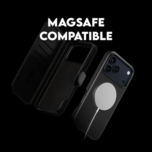 iPhone 17 Pro Max Fekete PanzerGlass® - CARE funkció MagSafe tok Tango Két-az-egyben pénztárca - 5