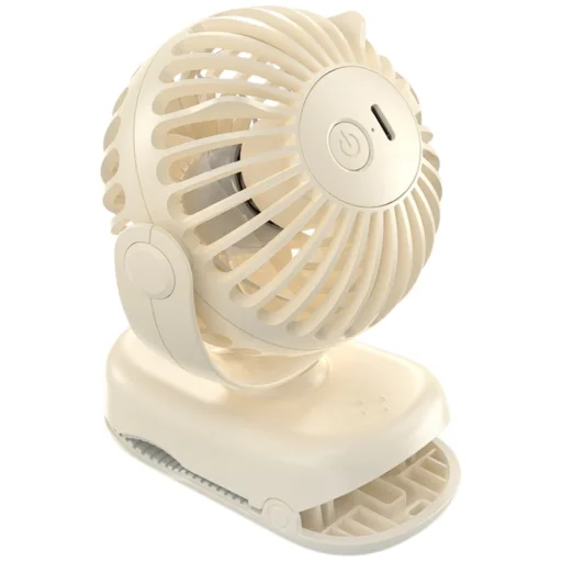 Mini desk fan AWEI F45 with clip 1200mAh white - 2