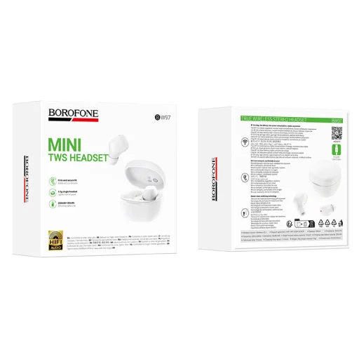 Borofone TWS Bluetooth fülhallgató BW97 tiszta fehér - 4