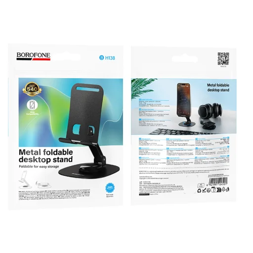 Borofone Asztali tartó állvány BH138 Fit fekete - 9