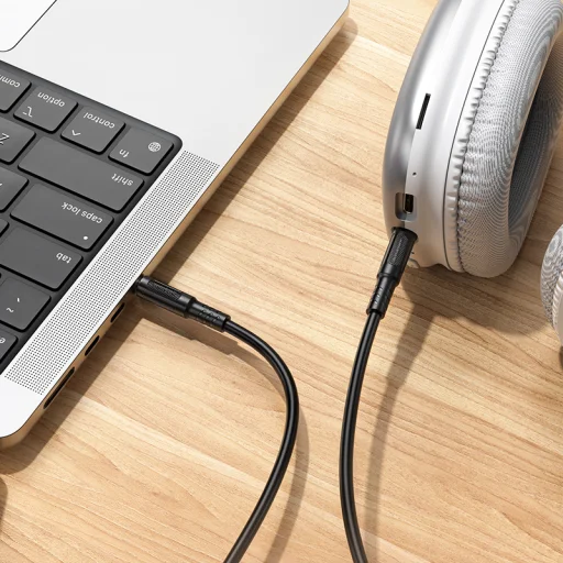 Borofone Kábel AUX BL25 Nice - jack 3,5mm to jack 3,5mm - 1 méter fekete - 7