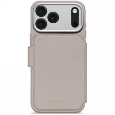 Decoded Leather Detachable Wallet MagSafe tok iPhone 17 Pro - bézs