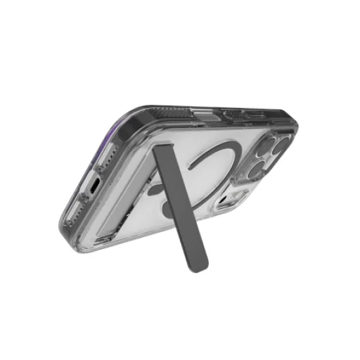 ZAGG Santa Cruz Snap KS MagSafe tok állvánnyal iPhone 17 Pro-hoz - Átlátszó és fekete tok - 2